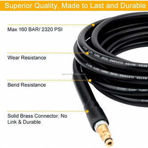 สายฉีดน้ำแรงดันสูงสำหรับเครื่องฉีดน้ำแรงดันสูง <span class=keywords><strong>Karcher</strong></span> รุ่น K ซีรีส์ <span class=keywords><strong>K2</strong></span>, K3, K4, K5, K7 ความยาว 10 เมตร แบบเชื่อมต่อเร็ว - Product Image 2