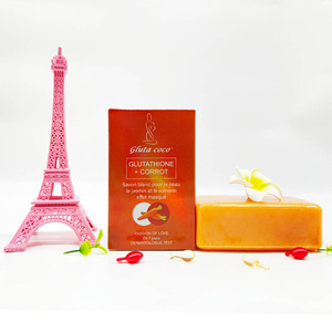 Tốt Nhất Làm Trắng Glutathion + 24K Gold Bar Xà Phòng Với Vitamines C Làm Trắng Trong 7 Ngày Làm Cho Phụ Nữ Tuyết Da Trắng Xà Phòng Cà Rốt - Product Image 1