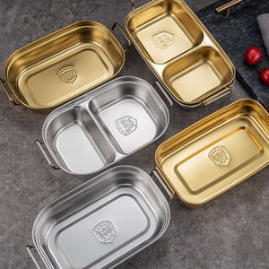 Compartimiento de acero inoxidable 304, plato para aperitivos de <span class=keywords><strong>pollo</strong></span> fritado, cuenco reutilizable para <span class=keywords><strong>salsa</strong></span>, logotipo personalizado, prevención de caída, 1/2 - Product Image 1