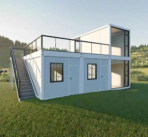 20ft 40ft a prueba de huracanes de acero ligero plegable paquete plano expandible almacenamiento prefabricado <span class=keywords><strong>casa</strong></span> contenedor - Product Image 4