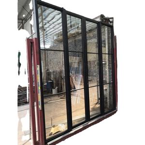 Porte d'entrée extérieure de luxe en fer forgé double à coupure thermique - Product Image 1