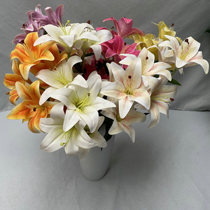 Flores Yiyi, Lirio Artificial Simulado en 3D, 30cm-100cm, Decoración Floral para Bodas y Hogar - Product Image 2