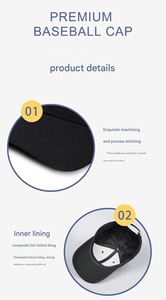 Gorra de Béisbol Personalizada al por Mayor para Hombre, Gorra de Moda con Bordado 3D de Calidad, Gorras de Béisbol Para - Product Image 3