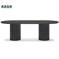 Ensemble de table de patio 8 places, mobilier d'extérieur moderne de luxe en métal et aluminium avec tressage en corde, ensemble de table à manger d'extérieur