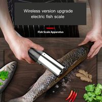 Détartrant Grattoir Outils de fruits de mer Dissolvant d'écailles de poisson noir, éplucheur, Machine électrique portable sans fil pour enlever les écailles de poisson