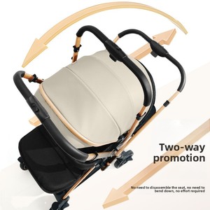 Design 4 360 °   Poussette bébé à roues pivotantes, poussette pliable légère pour nourrisson et tout-petit avec pliage à une touche et siège inclinable - Product Image 4