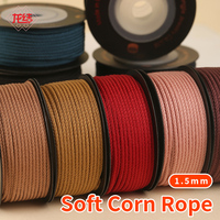 Tali Jagung Lunak LONGJIE 1.5mm, Tali Tenun Tangan untuk Kerajinan Budaya, Lembut dan Halus, Bahan Aksesoris Gelang DIY