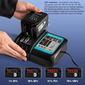 Batería de Repuesto BL1850 de 18V 3Ah 4Ah 5Ah 6Ah para <span class=keywords><strong>Makita</strong></span>, Batería de Iones de Litio de 18V con BMS, Batería de Litio <span class=keywords><strong>Makita</strong></span> 18V 21700 5S2P - Product Image 4