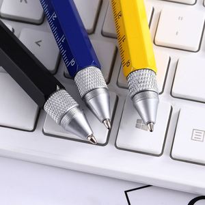 4 in 1 Multi Tool Keychain <b>Ballpoint</b> <b>Pen</b> With Ruler ScaleScrewdriver Bits Portable Mini Aluminum Multi Function Utility <b>Pen</b> - Product Image 4