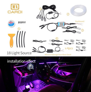 Décoration de noël de bord portes intérieures automatiques néon lumières led à l'intérieur de la voiture lumière froide ligne - Product Image 3