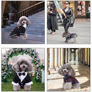 Camisa elegante clásica, traje con pajarita, ropa Formal, esmoquin para caballero, perros, ropa para mascotas para boda - Product Image 2