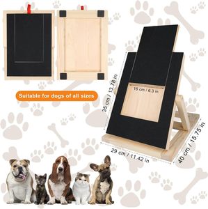 Grattoir à ongles de luxe en bois pour chien avec boîte à friandises, lime et meuleuse – Planche à gratter durable multifonctionnelle pour chiens - Product Image 2