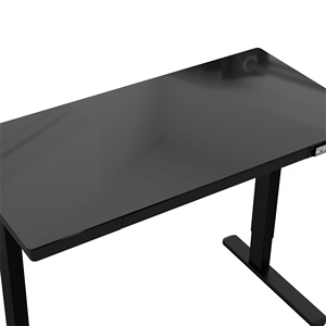 Escritorio Comercial de Altura Ajustable con Soporte en V, Superficie de Vidrio Templado y Controlador Manual Integrado JSD5-01-G4 - Product Image 2