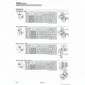 ชิ้นส่วนนิวเมติกส์ KQ2L04-00A นิวเมติก - Product Image 1