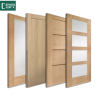 Porte intérieure moderne en bois massif à 2 panneaux, style Shaker, avec isolation acoustique et certification E1 pour salon