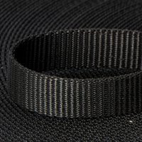 900D sangles de remorquage en nylon robuste noir de 1 pouce pour ceinture de sangle