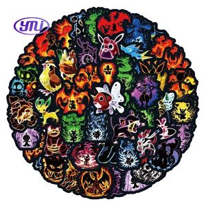 50/60 pièces Pokemoned usine ventes directes ordinateur portable <span class=keywords><strong>Manga</strong></span> Anime autocollants étanche PVC impression poche monstres miroir autocollants - Product Image 2