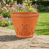 Pot de fleurs en plastique durable de style shabby chic européen, design classique, trou de drainage, capacité de 10,2 L, décoration de jardin domestique, PP