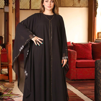 Elegante Abaya Pakistaní de Invierno Hecha a Medida, Diseños de Moda Modestos para Adultos, con Botones Bordados en Organza, Ecológica y Ligera