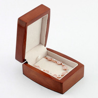 Boîte à bijoux vintage en bois avec miroir, recyclable, forme rectangulaire, style populaire, pour la Saint-Valentin, rangement de bijoux, couleurs personnalisables