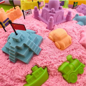 Vente en gros de jouets éducatifs DIY faits à la main pour enfants espace sensoriel coloré pour jeu de sable magique eau-non-humide avec du sable - Product Image 5