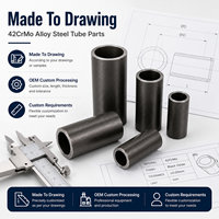 Pièces de tubes en acier allié 42CrMo, découpe sur mesure, usinage CNC, composants haute résistance pour utilisation industrielle, services de perçage
