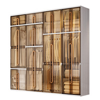 Armoire de rangement modulaire en plastique sans perçage, 6 niveaux, multi-compartiments, style luxe léger, moderne et minimaliste