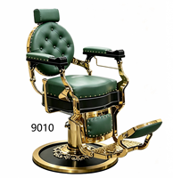 Imperial Green Gold Friseurstuhl Verstellbarer Barbierstuhl Multifunktionaler Hydraulischer Stuhl