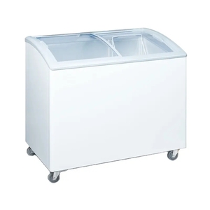 Congélateur coffre 218L avec porte coulissante et vitre incurvée pour présentation de glaces - Product Image 1