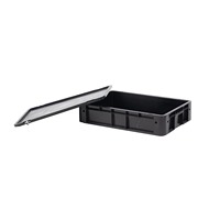 Caja de Almacenamiento y Circulación Antiestática Conductiva ESD 3W-9805317A, Venta de Fábrica, Caja de PP con Capacidad de 100 kg