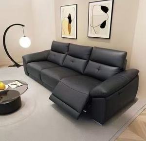 Sofá Reclinable Eléctrico de Cuero Moderno y Lujoso, Sofá de 3 Plazas con Asiento Extra Profundo y Puerto de Carga USB - Product Image 3