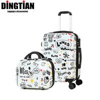 Ensemble de 3 valises de voyage en polycarbonate rigide avec serrure approuvée TSA, bagages légers pour les vacances en famille