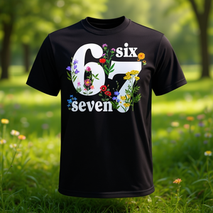 T-shirt à motif floral Six Seven 6 7 pour filles, vêtements promotionnels - Product Image 3