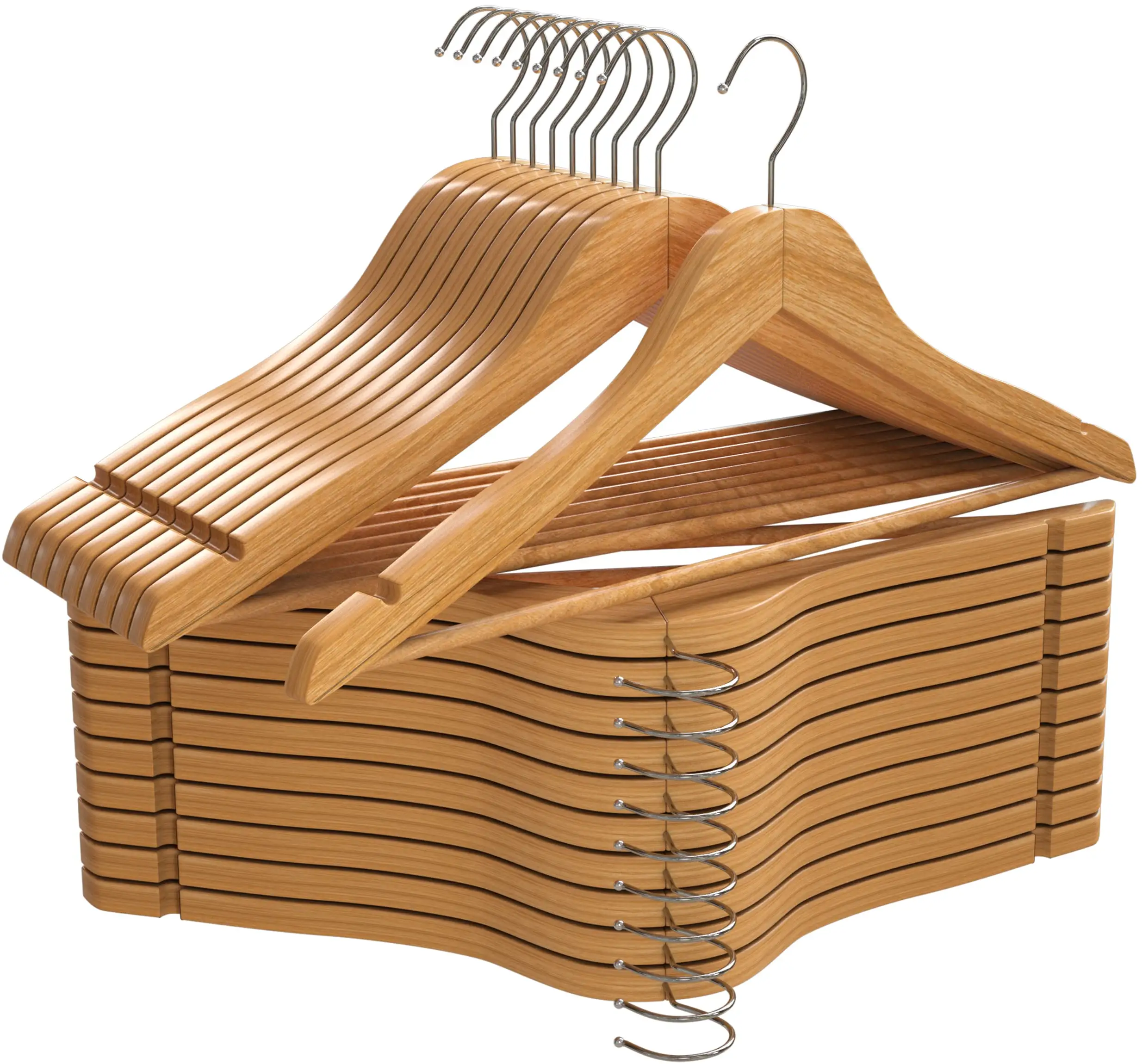 Houten Riem Organizer Hanger Met 8 Haken Houten Kleding Hanger Kleding Luxe Garderobe Houten Broekhanger Space Saver