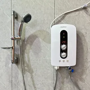 Control de perilla con bomba ELCB protección ducha de bajo consumo de energía calentador de agua instantáneo eléctrico caliente fabricantes