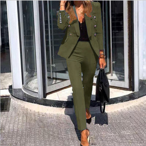 Conjunto de dos piezas formado por un lápiz y pantalón, para <span class=keywords><strong>mujer</strong></span>, invierno, <span class=keywords><strong>2022</strong></span> - Product Image 4