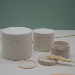 Bouteille en <span class=keywords><strong>paille</strong></span> de blé biodégradable personnalisée 10-250 ml, pots en <span class=keywords><strong>paille</strong></span> de blé écologiques, emballage cosmétique en plastique, pot de conditionnement - Product Image 1