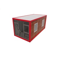 Maison conteneur préfabriquée modulaire de luxe moderne à grain de bois et structure en acier, 20ft 40ft, pour hôtel, hôtel de villégiature, boutique, bureau, entrepôt