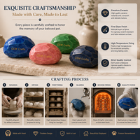 Urna de Cremación para Mascotas de Porcelana con Corte de Diamante Único, Recipiente de Cerámica Brillante para Cenizas de Cachorros y Gatitos, Ataúd Conmemorativo de Lujo