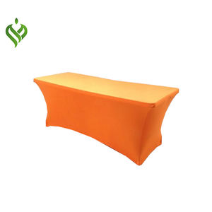 Mantel de LICRA verde Rectángulo y cubierta de mesita de noche cuadrada para mesas redondas - Product Image 5