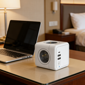 Regleta de Enchufes Cubo de Holanda con 3 Tomas de CA, 2 USB y 1 Tipo C PD20W, Certificación CE para Hogares en Ámsterdam - Product Image 1