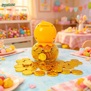 Scatola Solida a Forma di Anatra Carina con Caramelle e Monete di Cioccolato - Regalo di Compleanno Creativo per Bambini, Gadget Divertenti per Feste, Snack per Bambini - Product Image 4