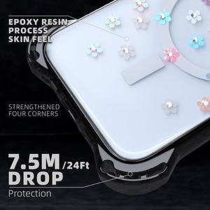 Étuis de téléphone transparents anti-impact 7,5M TPU magnétique diamant de luxe pour iPhone 16 15 14 13 Pro Max - Product Image 2