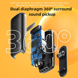 Microphone Lavalier sans fil Xtuga J13 Plug & Play pour réduction de bruit Android Microphone sans fil 2.4g avec étui de charge - Product Image 6