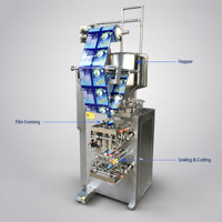 Machine VFFS automatique verticale pour le remplissage de sachets de liquides et de pâtes avec scellage arrière pour les usines de production de détergents, cosmétiques et aliments