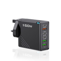 Cargador USB C PD de 160W 3C 3A, Adaptador de Corriente Tipo C, Estación de Carga USB Inteligente para Laptop, Teléfono, Tableta, Nuevo, Caja de Regalo Incluida