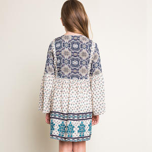 Blusas de Moda para Niñas, Cuello en V, Diseño Bohemia, Estampados, Tallas Grandes - Product Image 2