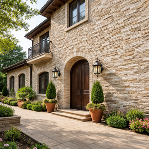 Panel <span class=keywords><strong>de</strong></span> Revestimiento <span class=keywords><strong>de</strong></span> Pared <span class=keywords><strong>de</strong></span> <span class=keywords><strong>Piedra</strong></span> Pizarra Beige <span class=keywords><strong>de</strong></span> Color Natural Mixto, Directo <span class=keywords><strong>de</strong></span> Fábrica, para Proyectos <span class=keywords><strong>de</strong></span> Construcción - Product Image 1