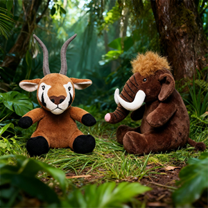 Bán Buôn Siêu Mềm Rừng Động Vật Đồ Chơi Sang Trọng Hữu Cơ Cotton Lion Tiger Elephant Hươu Cao Cổ Động Vật Rừng Cho Trẻ Em Của Quà Tặng - Product Image 4
