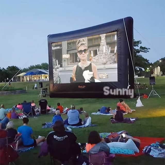 Best Outdoor Home Backyard Theatre Cinema Giant Inflatable Projector Movie Screen Blow up Projector Film Screen Outdoor Theater